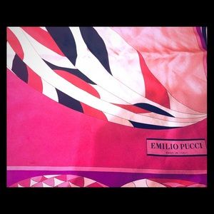 Emilio Pucci Firenze Vintage Silk Scarf.